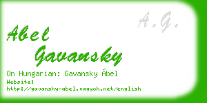 abel gavansky business card